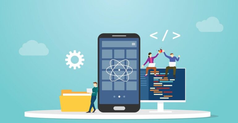 react-native-mobile-apps-development-concept-with-modern-flat-style-vector-illustration_25147-695